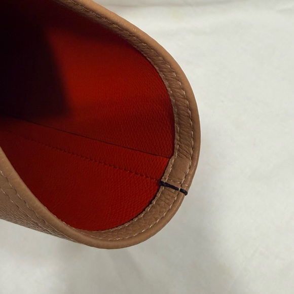 Christian Louboutin Tan and Red Studded Tote w/o wristlet - Picture 15 of 16